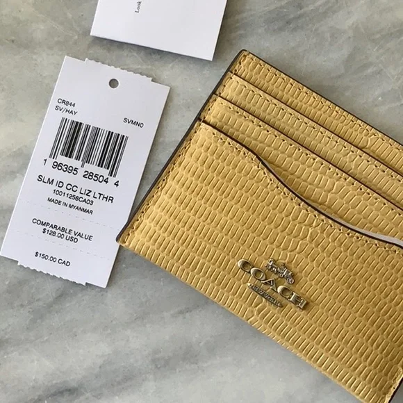 Coach Yellow Card Holder - Picture 6 of 7